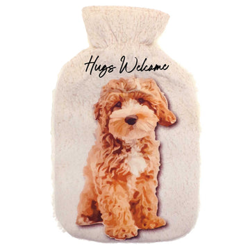 Puppy Hot Water Bottle Neck Body Shoulder Warmer + Plush Cover