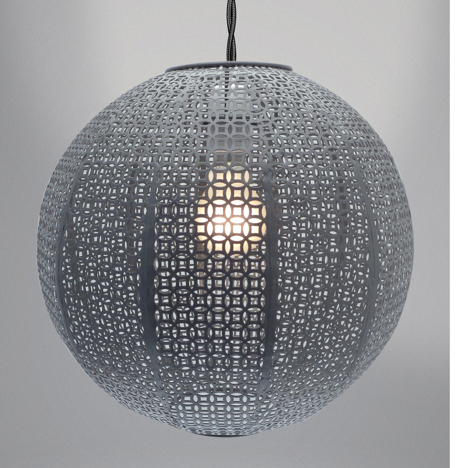 Nouveau Cadiz Chandelier Style Ceiling Pendant Light Fitting, Silver, 30cm