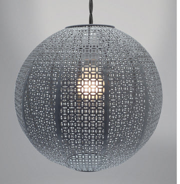 Nouveau Cadiz Chandelier Style Ceiling Pendant Light Fitting, Silver, 30cm