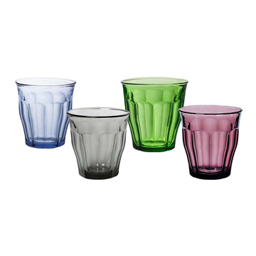 4pcs Picardie 250ml Multicoloured Drinking Glass Set