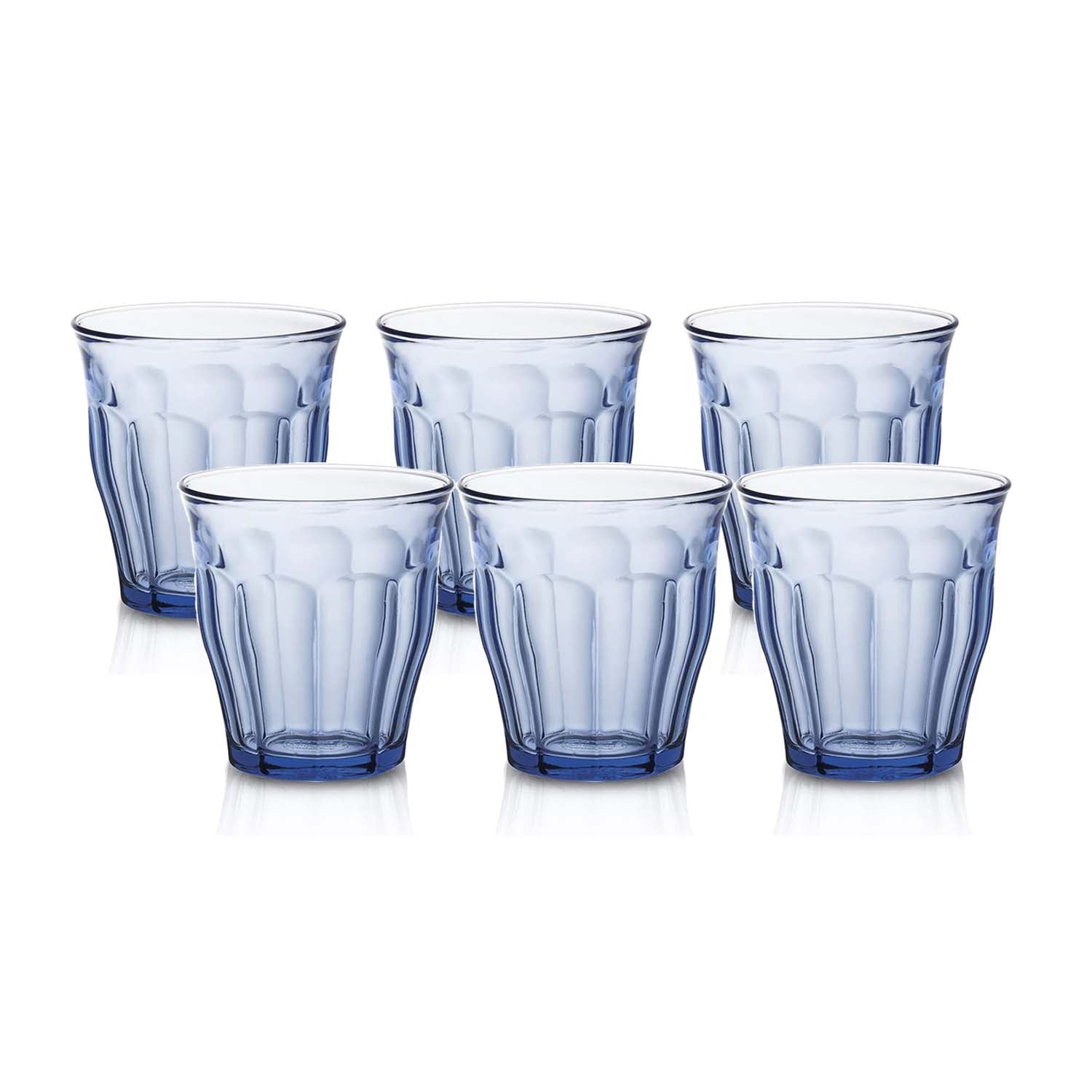 6pc Blue Picardie 310ml Drinking Glass Set