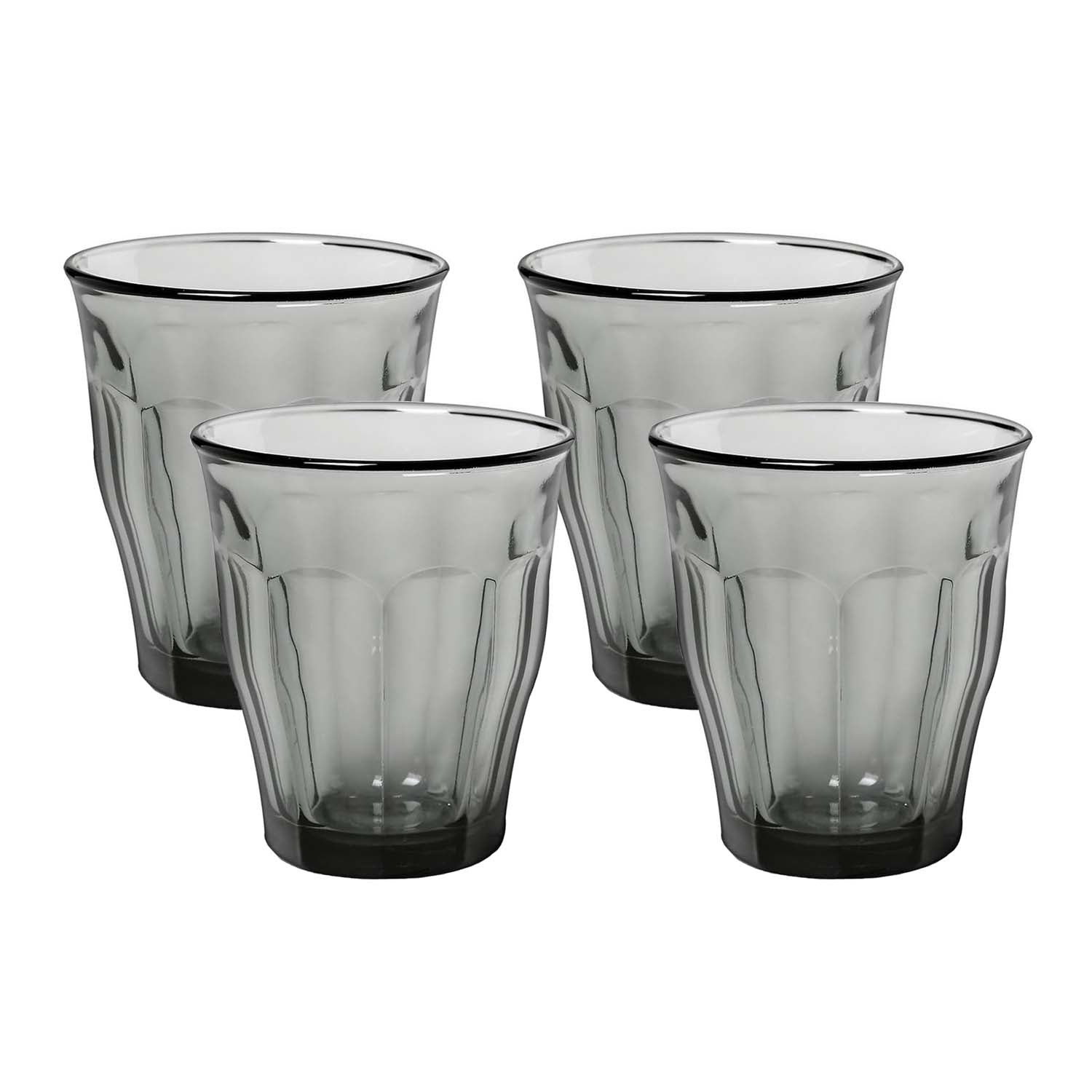 4pc Grey Picardie 310ml Drinking Glass Set