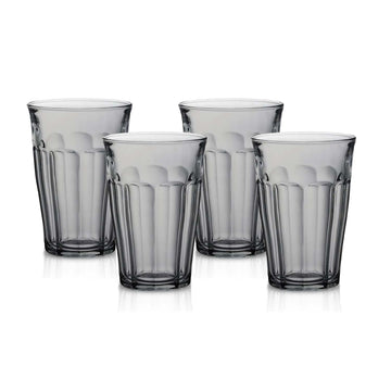 4pc Grey Picardie 360ml Drinking Glass Set
