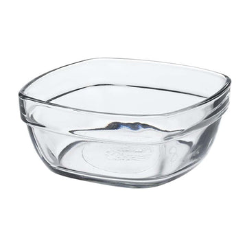 9cm Square Clear Glass Bowl