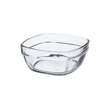 4Pcs Duralex 9cm Clear Glass Square Bowls