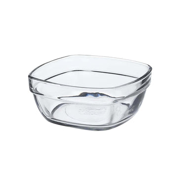 4Pcs Duralex 11cm Clear Glass Square Bowls