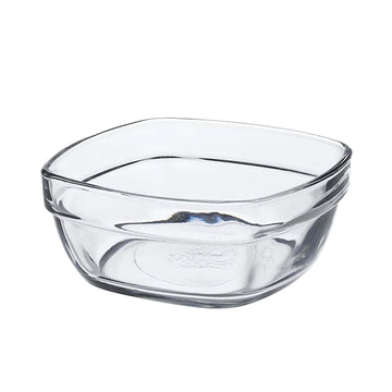 2Pcs Duralex 14cm Clear Glass Square Bowls