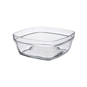 14cm Square Clear Glass Bowl