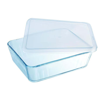 Pyrex 800ml Clear Glass Rectangular Baking Dish With Lid