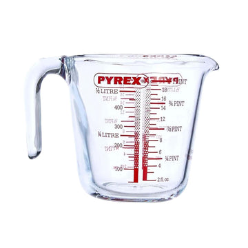 Pyrex 500ml Clear Glass Round Measuring Jug With Handle