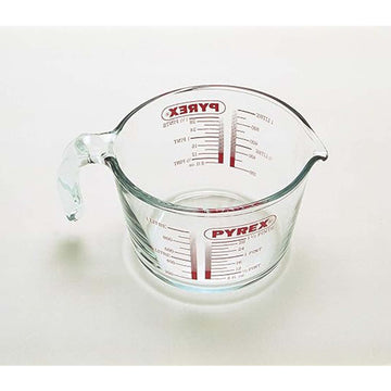 Pyrex 1L Clear Glass Round Measuring Jug With Handle