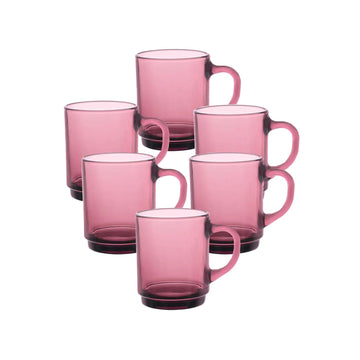 6pc 260ml Versailles Plum Coffee Mug Set