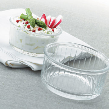 Set Of 4 8.5cm Duralex Glass Ramekins Bowls