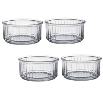 Set Of 4 10cm Duralex Glass Ramekins Bowls