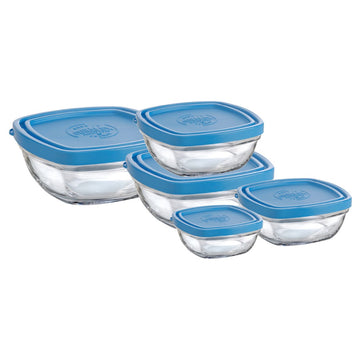 Set Of 5 Duralex Glass Storage Box