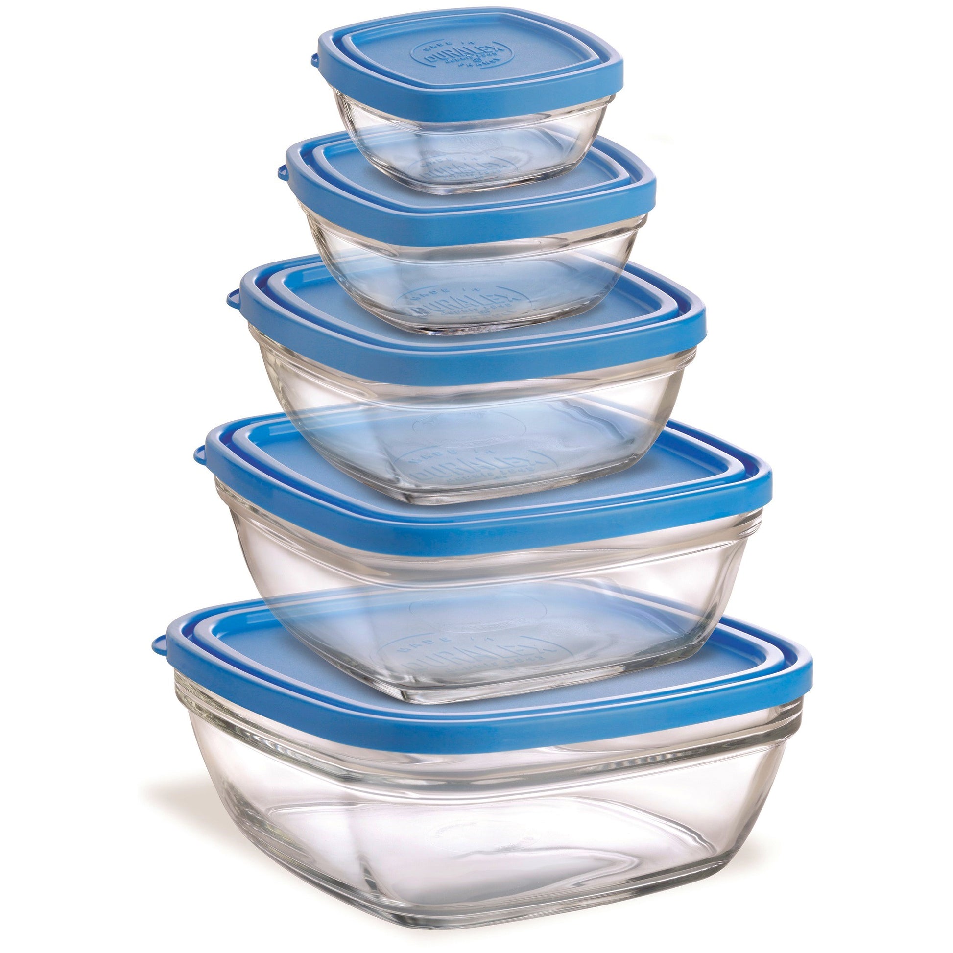 Set Of 5 Duralex Glass Storage Box