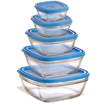 Set Of 5 Duralex Glass Storage Box