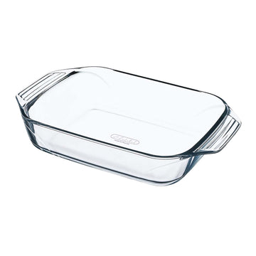 Pyrex 2Pc Clear Rectangular Glass 1.4L & 2.9L Baking Dish Set