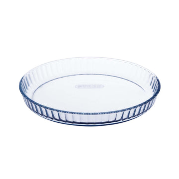 Pyrex 2Pc Clear Round Glass 28cm & 26cm Cake Pan Set