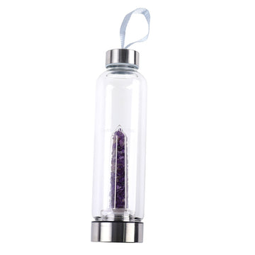 Amethyst Tower Crystal Water Bottle 450ml