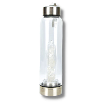 Clear Quartz Tower Crystal Water Bottle 550ml