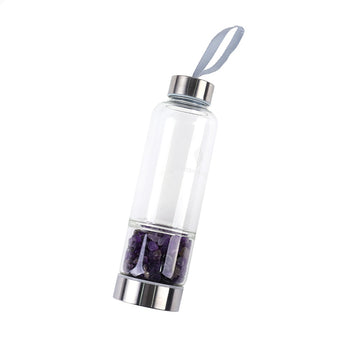 Amethyst Crystal Water Bottle With Jar 550ml