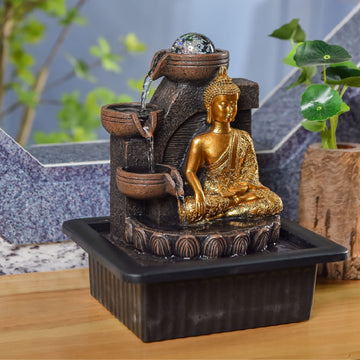 Buddha Enlightenment Indoor Fountain LED