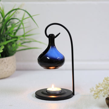 3Pcs Blue Tear Drop Tea Light Holders