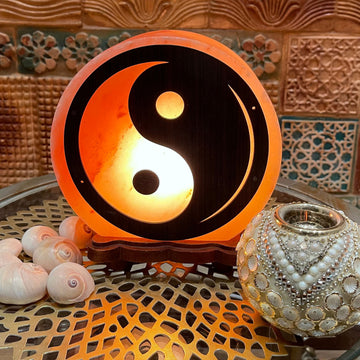 Himalayan Salt Round Lamp Zen Yin Yang 4-5KG