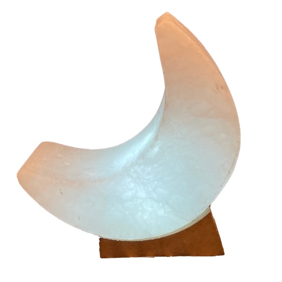 1kg White Crescent Moon Himalayan Salt Lamp