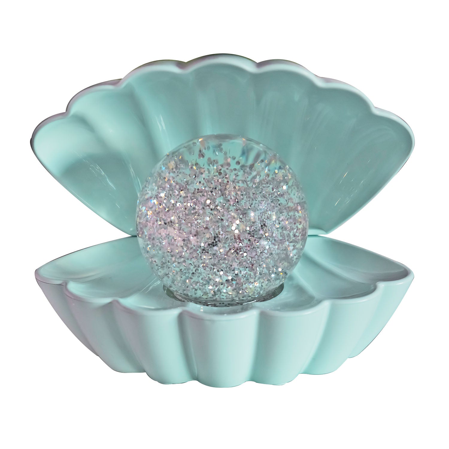 Mint Glitter Pearl Lamp Glossy Clam Shell