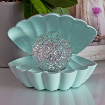 Mint Glitter Pearl Lamp Glossy Clam Shell