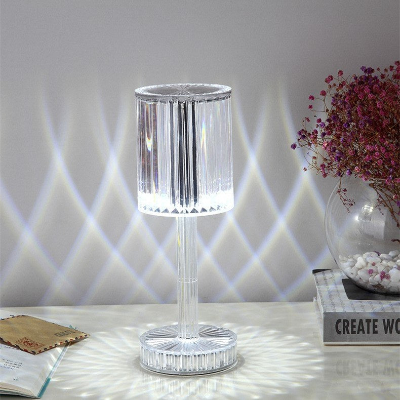 Wireless White Kaleidoscope Ice Diamond Crystal 3D Lamp