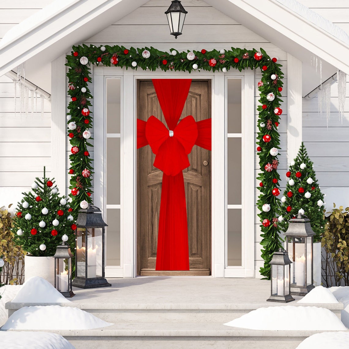 Delux Luxury Red Full Door Bow Christmas Decoration