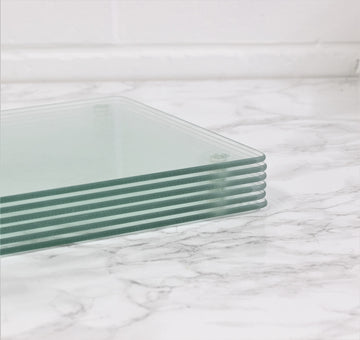 Set Of 6 Clear Glass Placemats Dining Table Mats