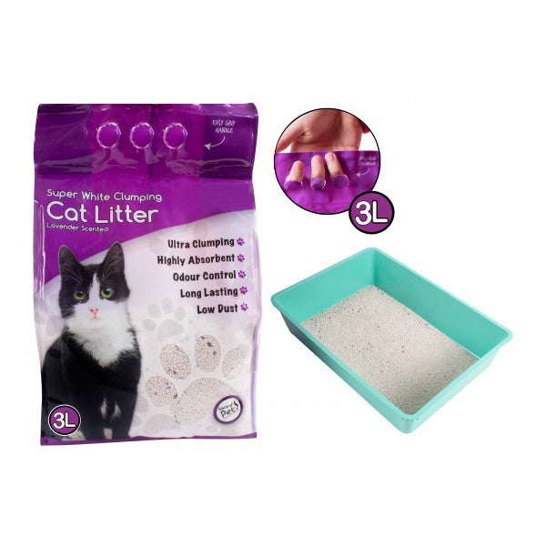 World Of Pets Lavender Scented White Clumping Litter