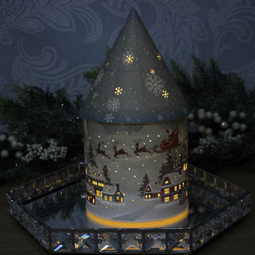 LED Light Up House 21cm - SLEIGH