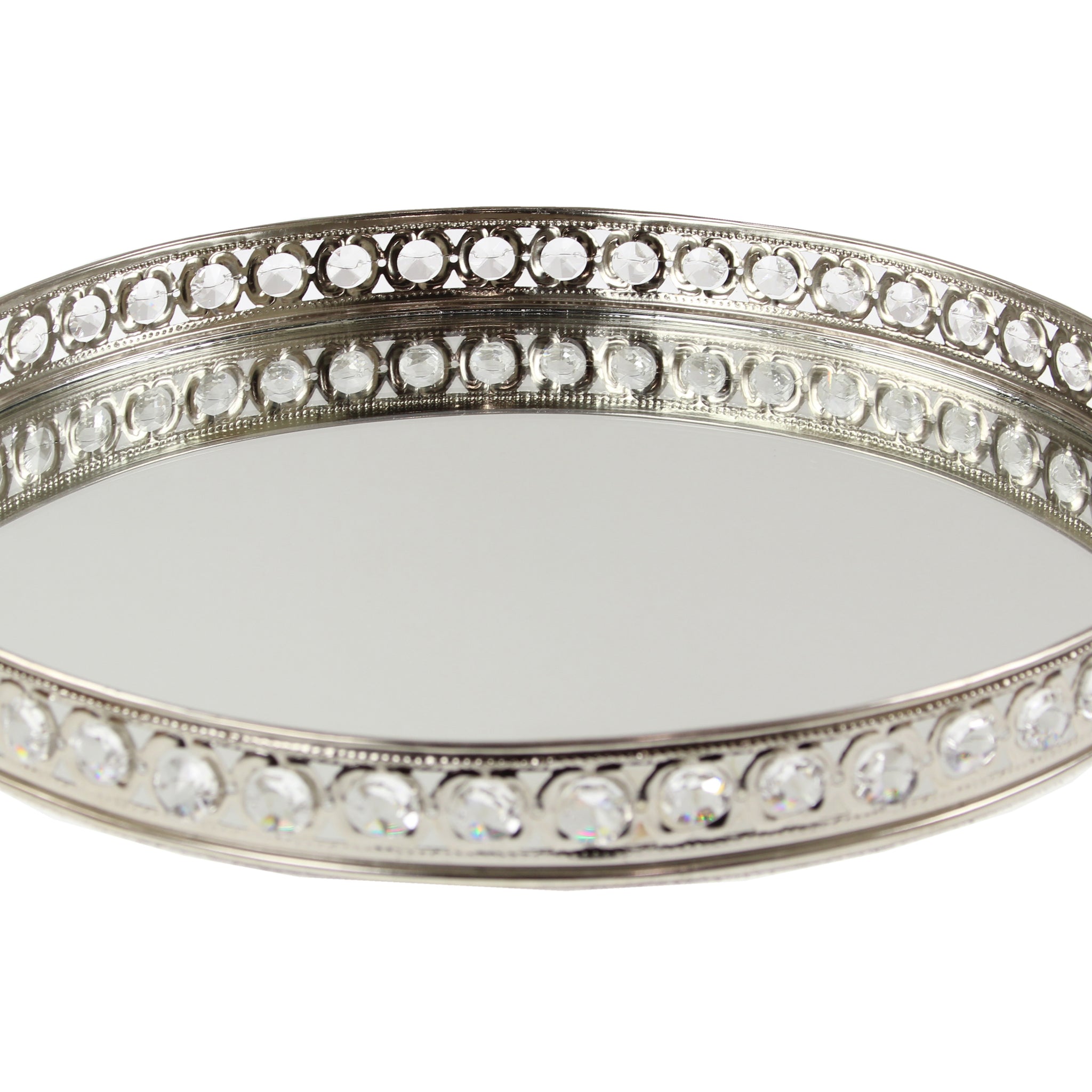 Mirror Candle Tray Silver