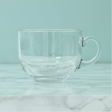 15oz Plain Clear Glass Mug