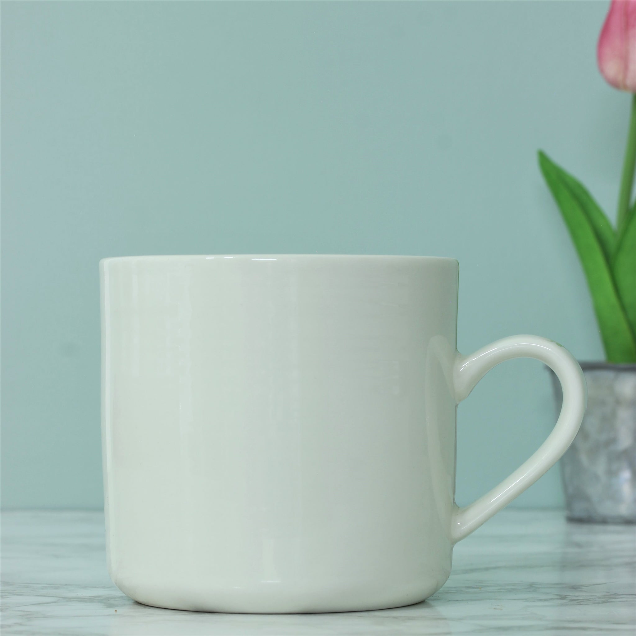 16oz Large Minimalist White Porcelain Mug