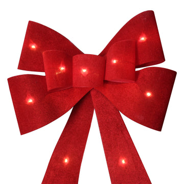 60cm Delux LED Red Door Bow