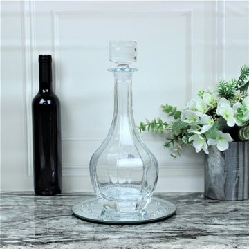 1 Litre Crystal Liquor Glass Oasis Round Decanter