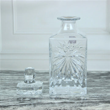 850ml Crystal Liquor Glass Oasis Square Decanter