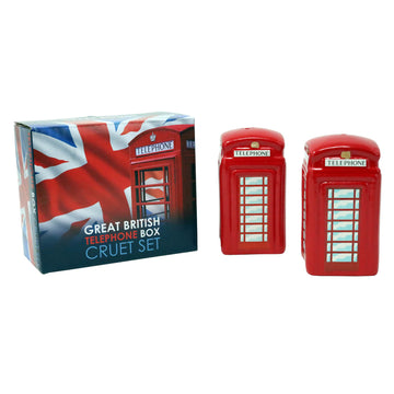 Ceramic Telephone Boxes Salt & Pepper Cruet Set
