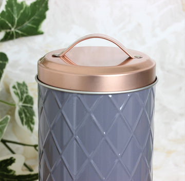 Grey & Copper Kitchen Pasta Storage Canister