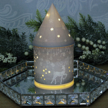 LED Light Up House 2 Assorted 21cm - GREY
