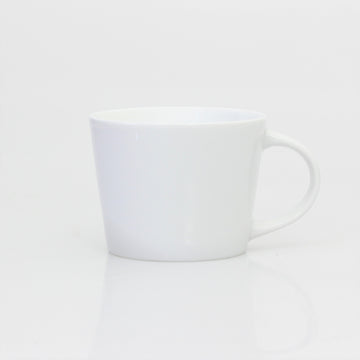 370ml Super White Conical Porcelain Mug