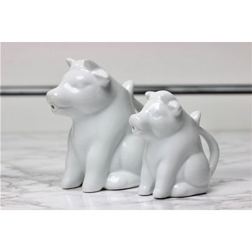 150ml & 50ml White Cow Shape Milk Jugs