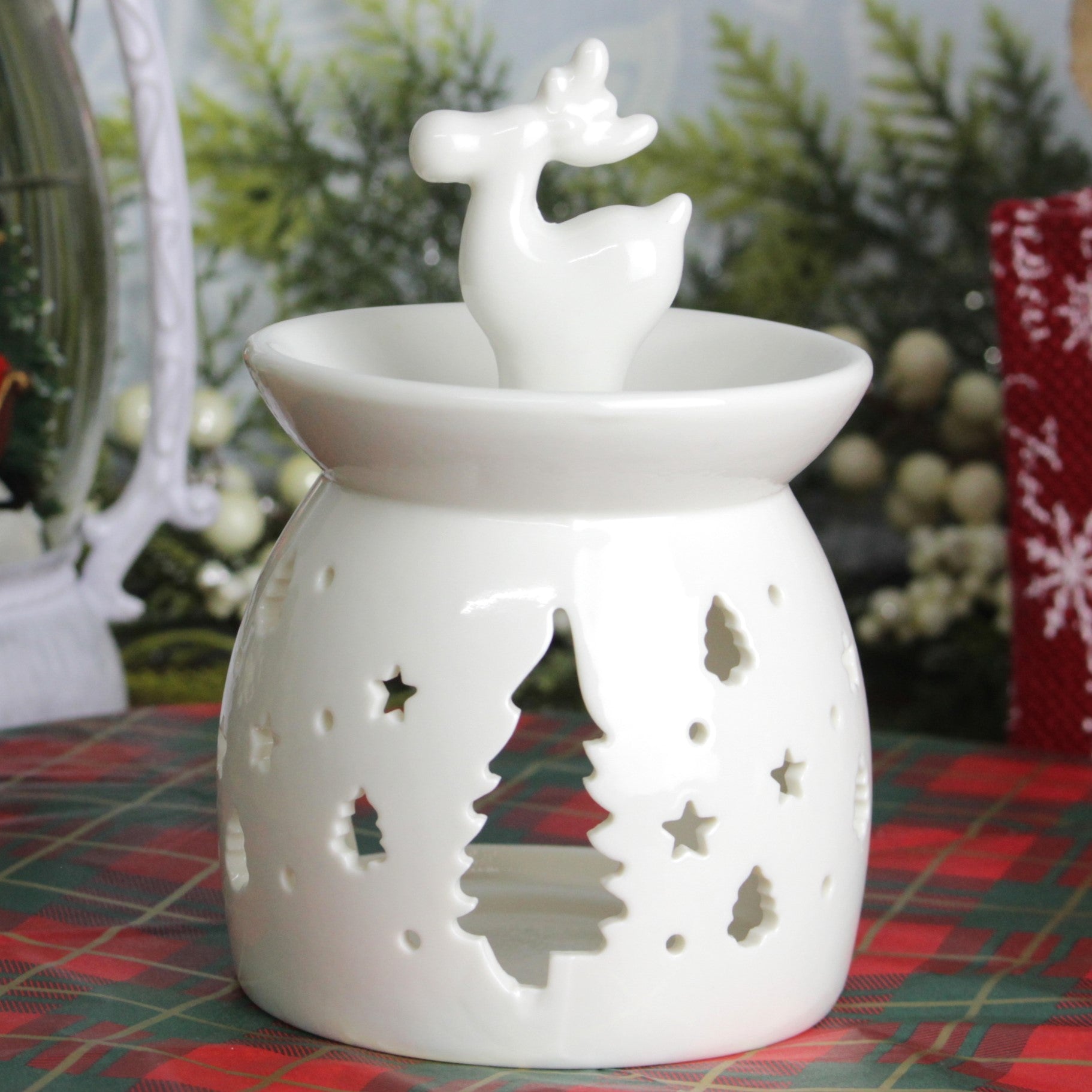 Christmas Reindeer Frosted Forest Oil Burner