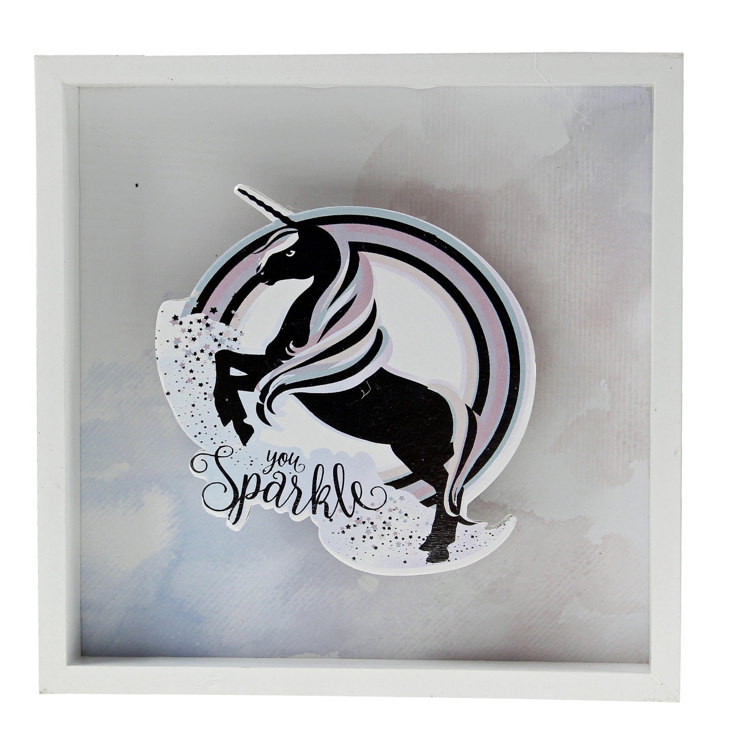 Wooden Unicorn Wall Plaque with LED - You Sparkle